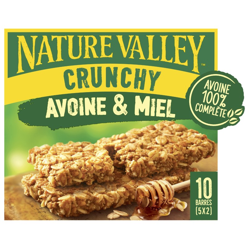 Crunchy Barres de Céréales Avoine et Miel 210g