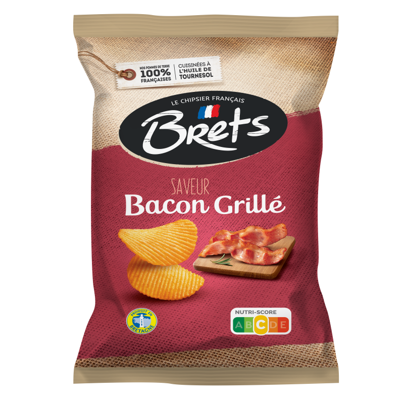 Chips ondulées saveur bacon grillé 125g