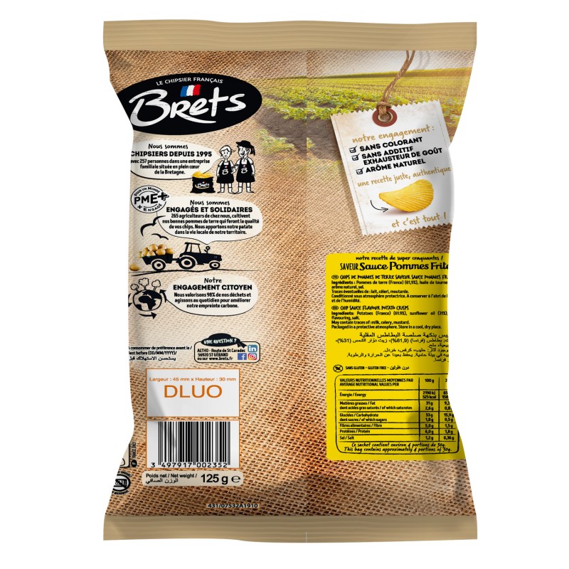 Chips saveur sauce pommes frites 125g