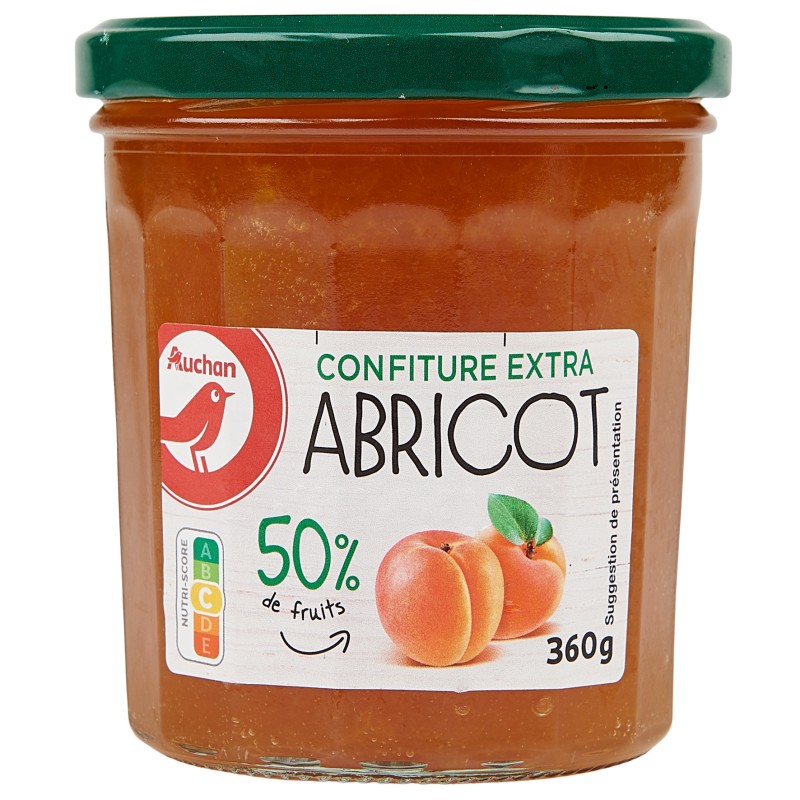 Confiture extra abricots 50% de fruits 360g