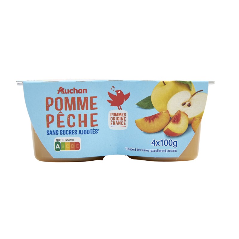 Purée Pomme Pêche sans Sucres Ajoutés 4x100g