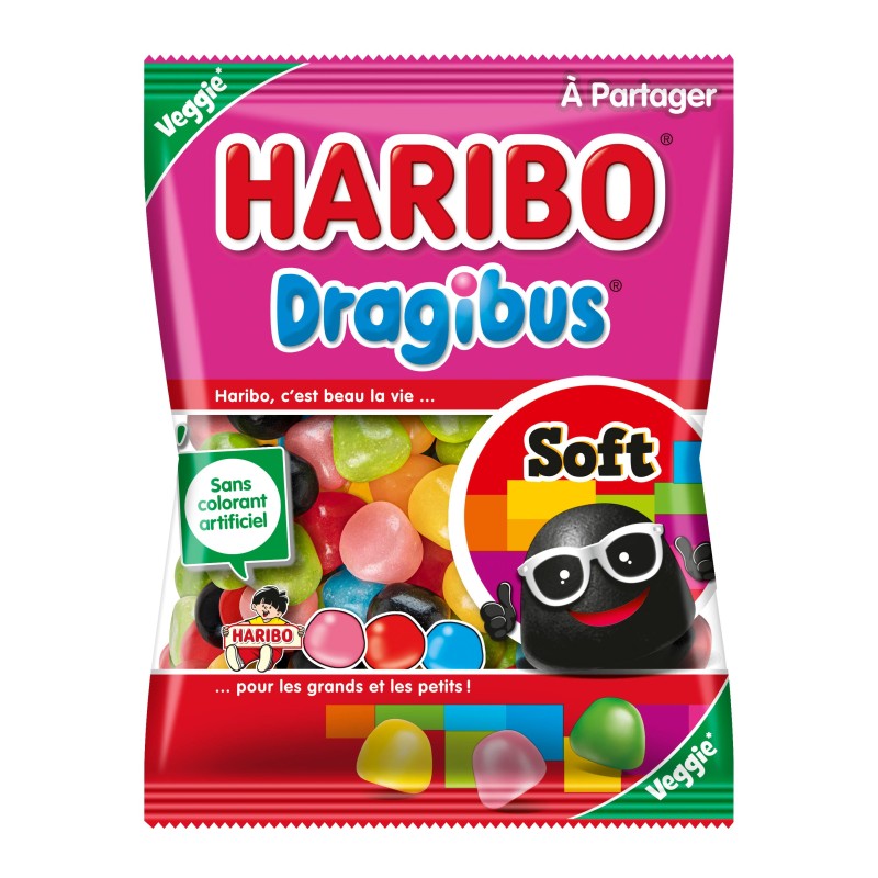 HARIBO Dragibus Soft Bonbons Végétariens 300g