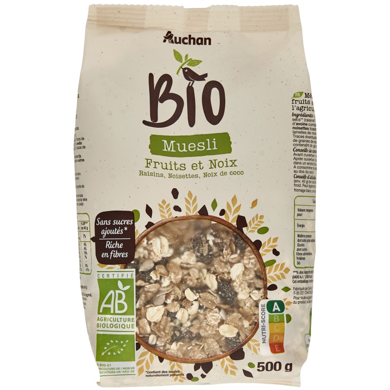 Muesli Fruits et Noix 500g