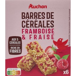 Crousti Barres de Céréales à la Framboise et à la Fraise 108g 6x