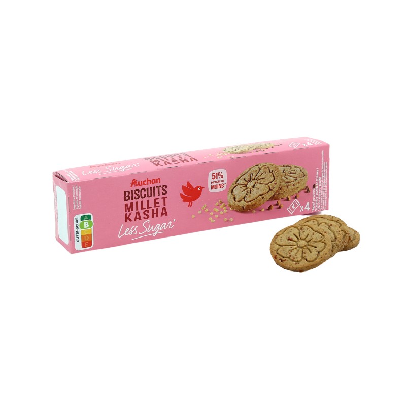 Biscuits Less Sugar Vanille 4x4 130g