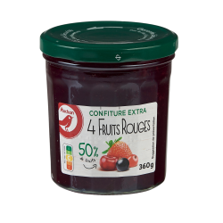 Confiture extra 4 fruits rouges 50% de fruits 360g