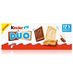 Duo biscuits nappés de chocolat au lait et chocolat blanc x12 150g