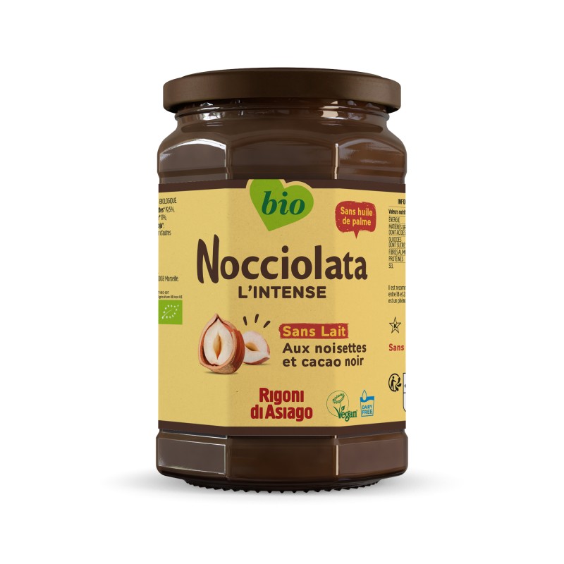 Pâte à tartiner au cacao et noisettes sans lait bio 650g