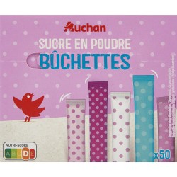 Sucre Blanc Fin en Poudre 50 Bûchettes 250g