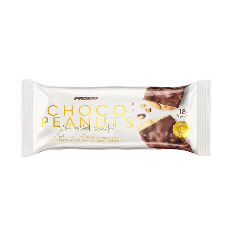 Barres de céréales aux cacahuètes et chocolat au lait 50g