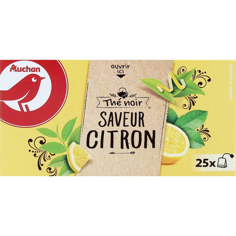 Thé noir saveur citron x25