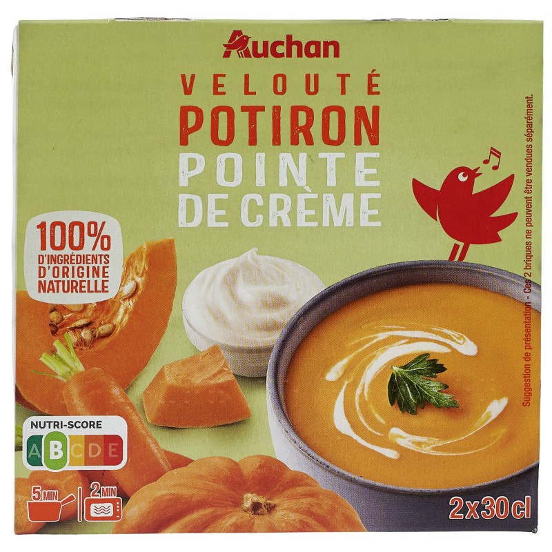 Velouté de Potiron Pointe de Crème 2x30cl