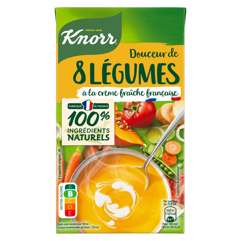 Soupe Douceur de 8 Légumes 4 Personnes 1l