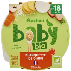 Assiette blanquette de dinde dès 18 mois 260g
