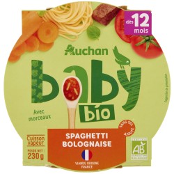 Assiette spaghetti bolognaise dès 12 mois 230g