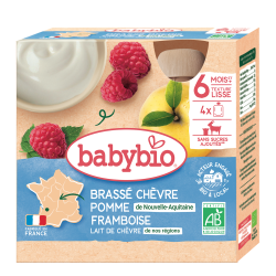 Brassé Chèvre Pomme Framboise dès 6 mois 4x85g