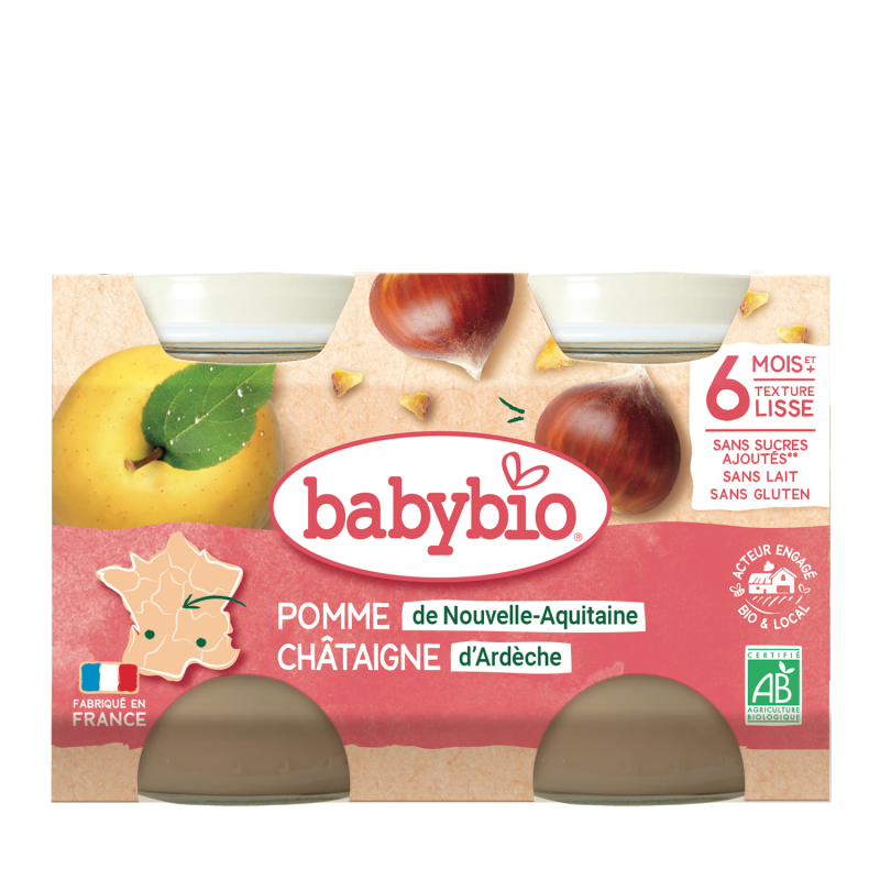 Pomme Chataigne d'Ardèche dès 6 mois 2x130g