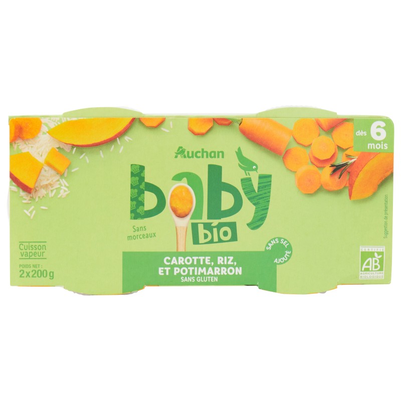 Carotte riz potimarron dès 6 mois 2x200g