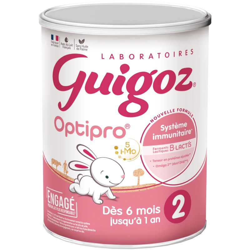 Lait en poudre optipro 2ème âge dès 6 mois 830g