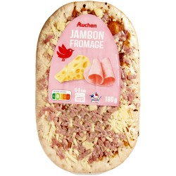 Mini Pizza Pâte Fine Jambon Fromages 180g