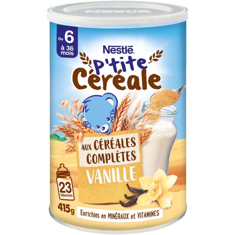 P'tite céréale aux céréales complètes vanille en poudre dès 6 mois 415g