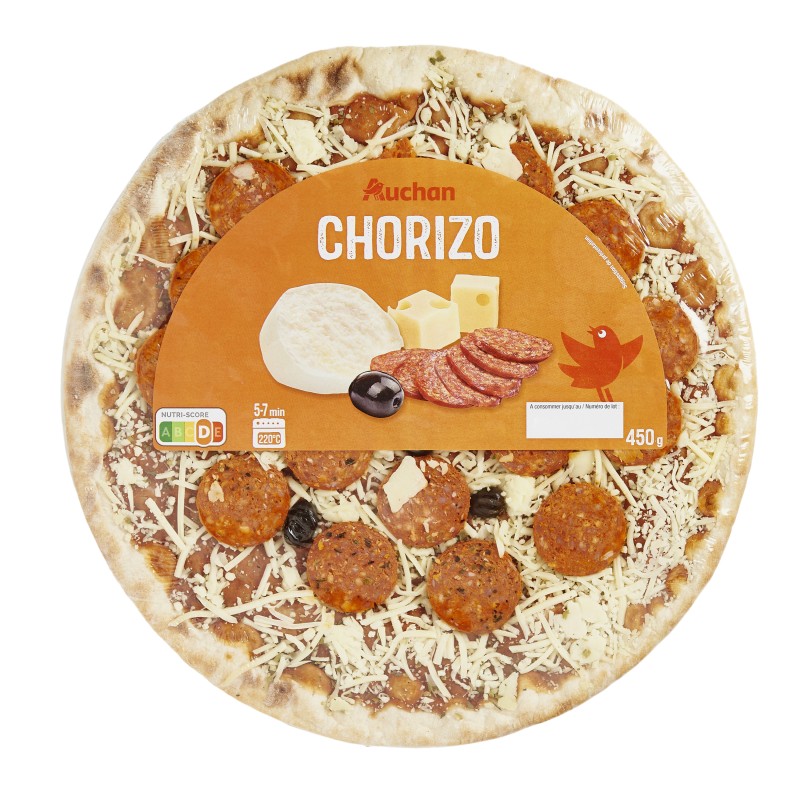 Pizza au chorizo 450g