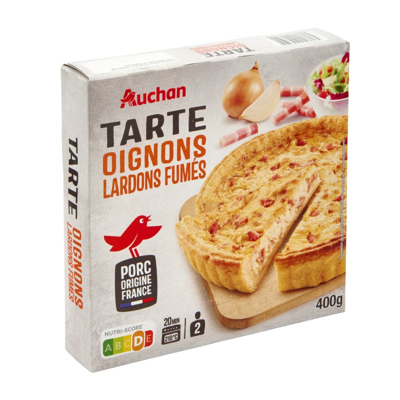 Tarte oignons et lardons fumés 400g