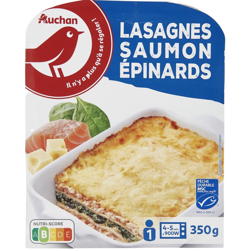Lasagne saumon épinards 350g