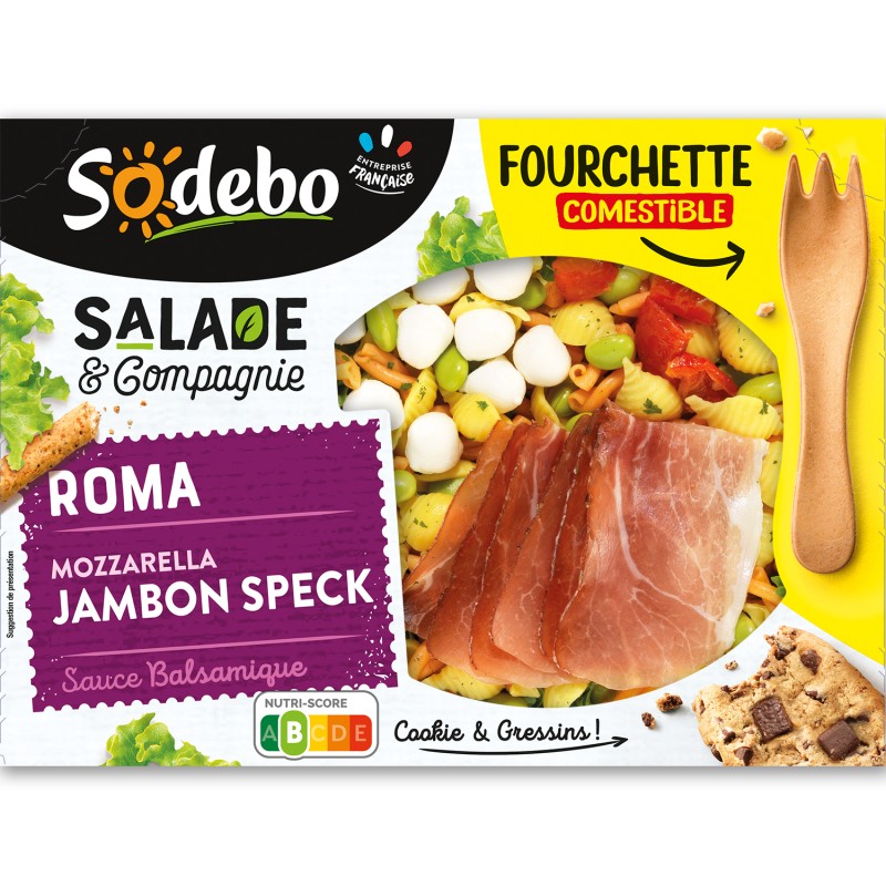 Salade & compagnie roma mozzarella jambon speck 320g