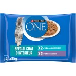 Sachets Repas Thon Veau pour Chat D'intérieur 4x85g
