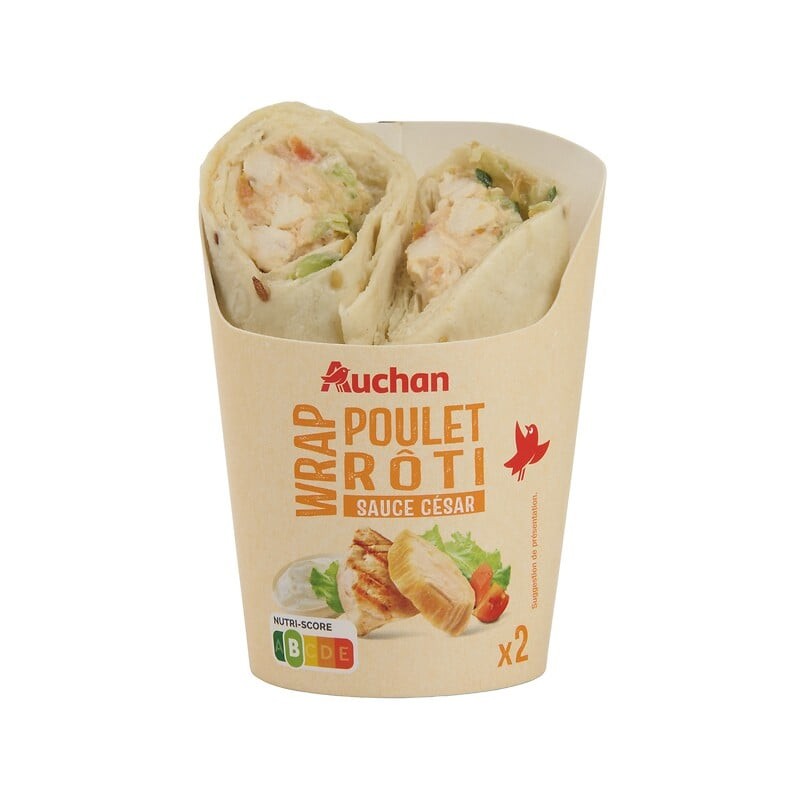 Wrap poulet rôti sauce césar 2x95g