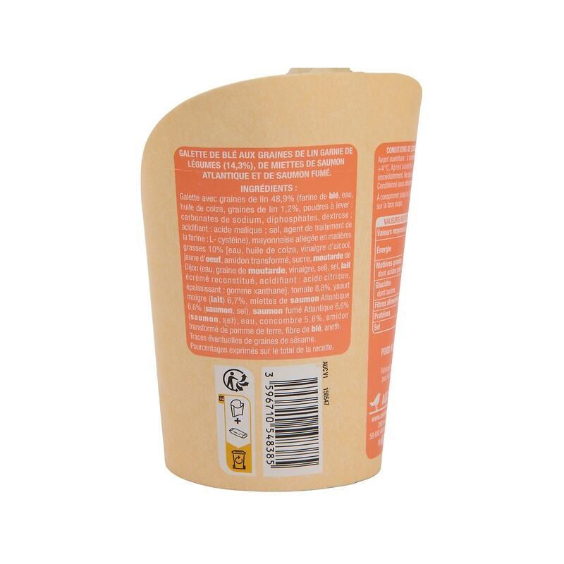 Wrap duo de saumon sauce au yaourt 2x90g