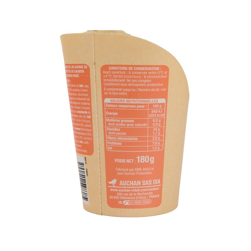 Wrap duo de saumon sauce au yaourt 2x90g