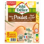 Délice de poulet et dinde halal doré au four 8 tranches 240g