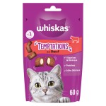 Friandises au boeuf pour chat adulte Temptations 60g