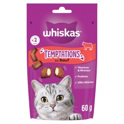 Friandises au boeuf pour chat adulte Temptations 60g