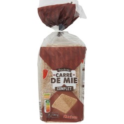 Pain de mie complet sans croûte 20 tranches 500g