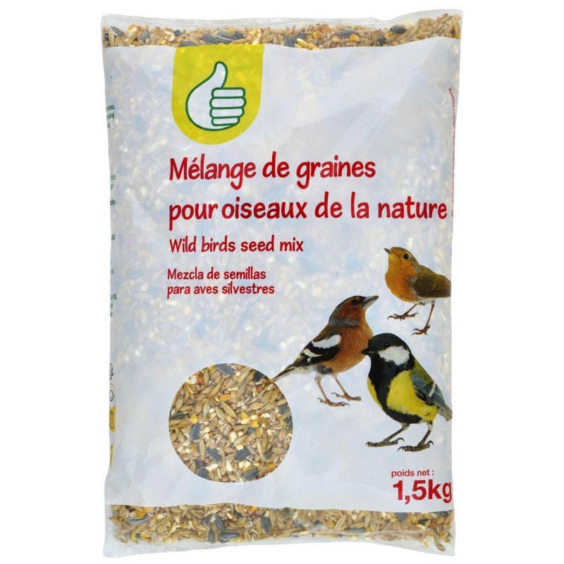 Mélange de graines pour oiseaux de la nature 1.5kg