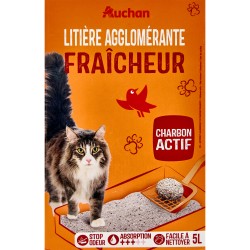 Litière agglomérante fraîcheur au charbon actif 5L