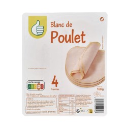 Blanc de poulet 4 tranches 180g