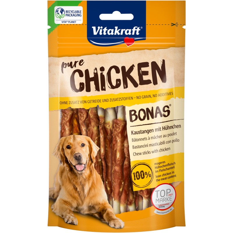 Snack à Mâcher pour Chien Adulte au Poulet 80g
