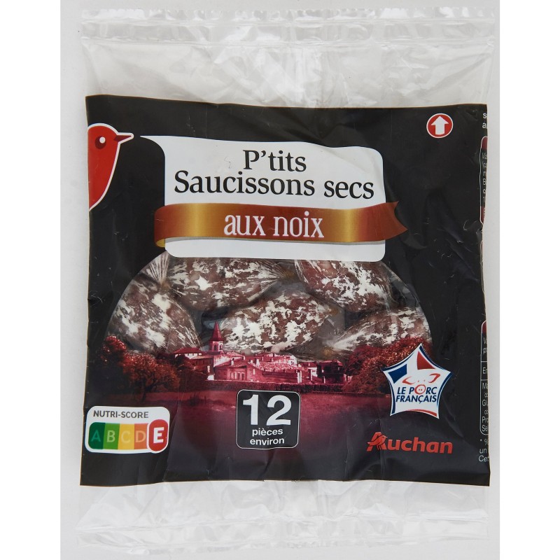 Mini saucissons secs aux noix x12 75g