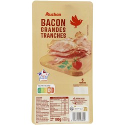 Bacon en Grandes Tranches x5 100g