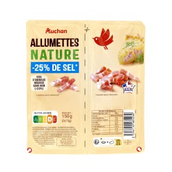 Allumettes nature -25% de Sel 2x75g