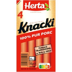 Knacks Pur Porc x4 140g