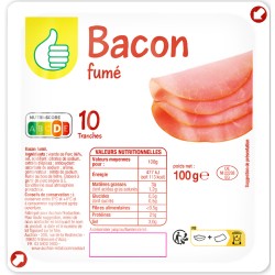 Bacon Fumé en Tranches 100g