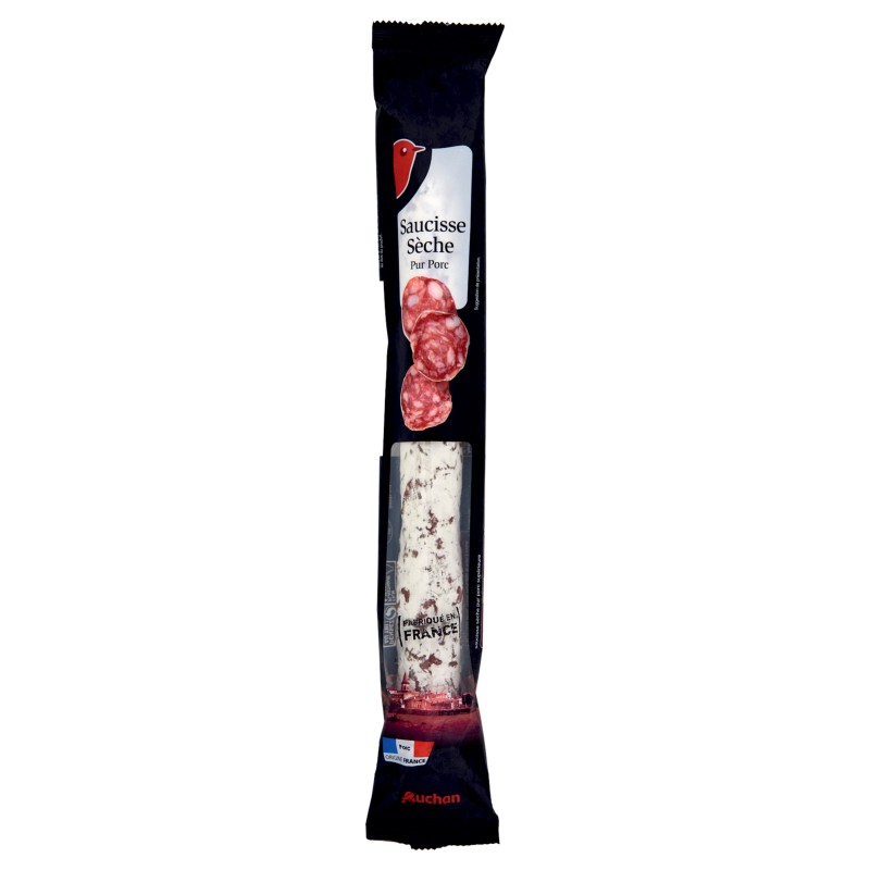 Saucisse sèche droite pur porc 250g