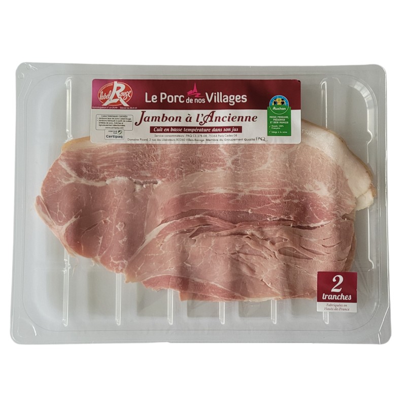 CULTIVONS LE BON Jambon à l'ancienne cuit avec couenne Label Rouge x2120g