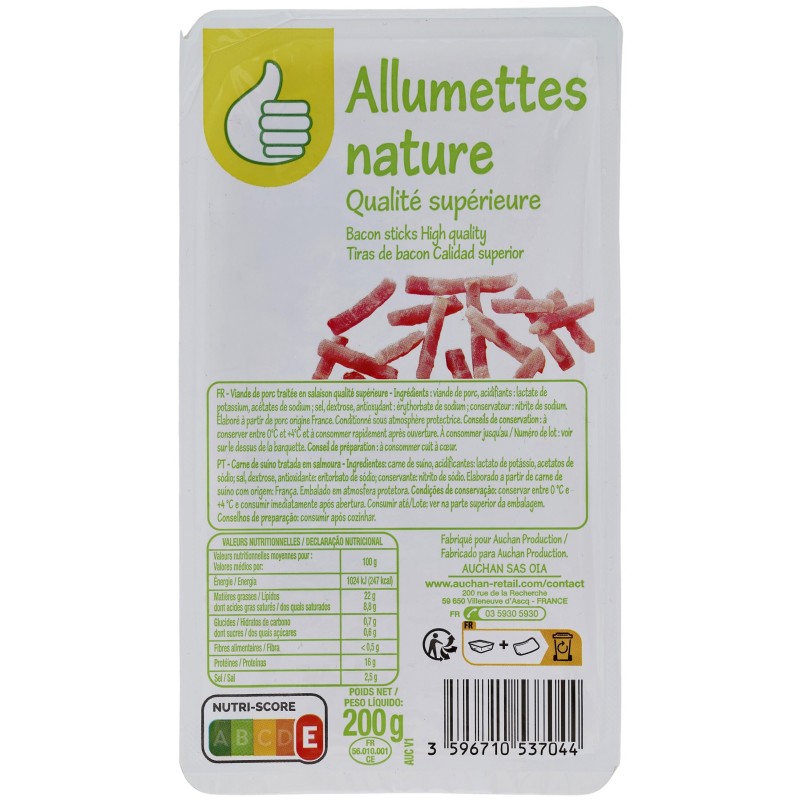 Allumettes Nature 200g