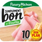 Simplement Bon Jambon Cuit à l'Etouffée 10 Tranches 350g